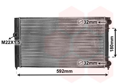 58002099 VAN WEZEL Радиатор, охлаждение двигателя