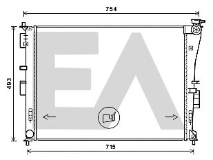 31R36066 EACLIMA Радиатор, охлаждение двигателя