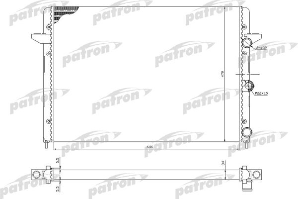 PRS3211 PATRON Радиатор, охлаждение двигателя