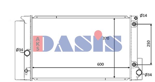 210266N AKS DASIS Радиатор, охлаждение двигателя