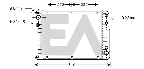 31R58007 EACLIMA Радиатор, охлаждение двигателя