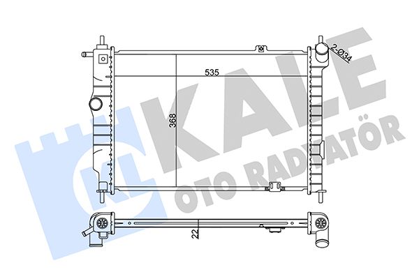 370700 KALE OTO RADYATÖR Радиатор, охлаждение двигателя