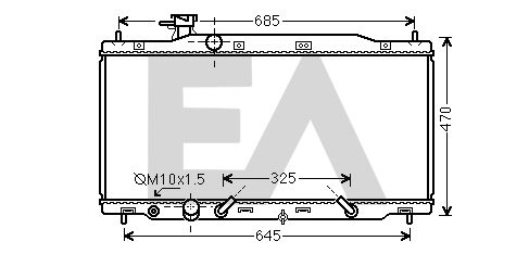 31R26091 EACLIMA Радиатор, охлаждение двигателя