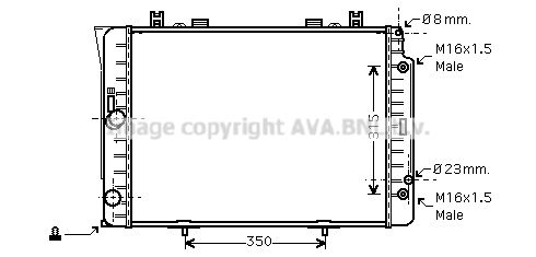 MSA2151 AVA QUALITY COOLING Радиатор, охлаждение двигателя