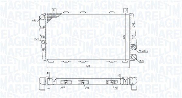 350213189700 MAGNETI MARELLI Радиатор, охлаждение двигателя