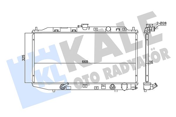 347545 KALE OTO RADYATÖR Радиатор, охлаждение двигателя