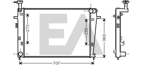 31R28081 EACLIMA Радиатор, охлаждение двигателя