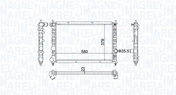 350213192100 MAGNETI MARELLI Радиатор, охлаждение двигателя