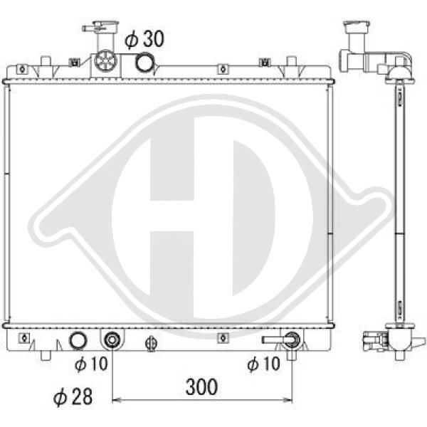 DCM3904 DIEDERICHS Радиатор, охлаждение двигателя