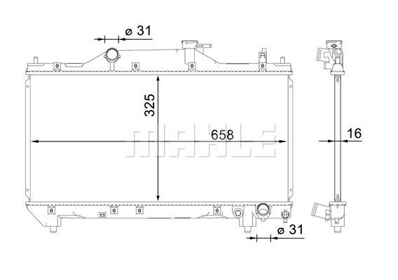 CR1660000S MAHLE Радиатор, охлаждение двигателя