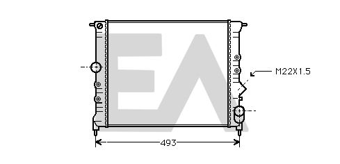 31R60035 EACLIMA Радиатор, охлаждение двигателя