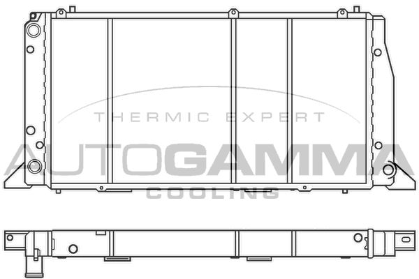 100044 AUTOGAMMA Радиатор, охлаждение двигателя