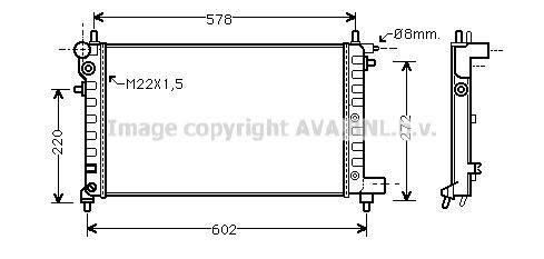 PE2149 AVA QUALITY COOLING Радиатор, охлаждение двигателя