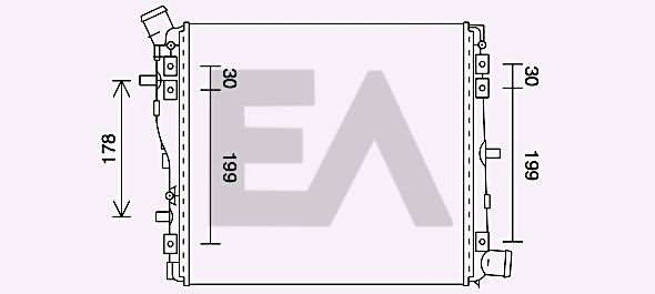 31R02068 EACLIMA Радиатор, охлаждение двигателя