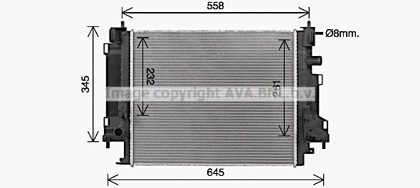 RT2658 AVA QUALITY COOLING Радиатор, охлаждение двигателя