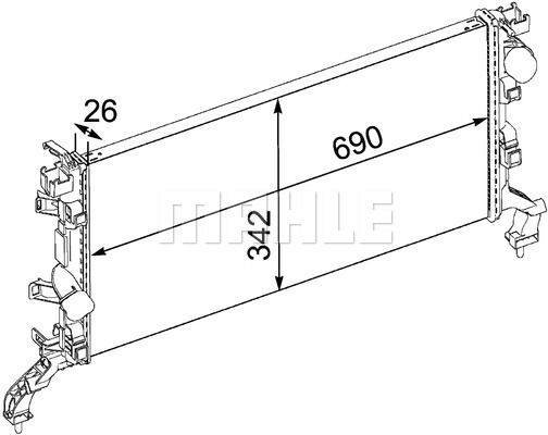 CR898000P MAHLE Радиатор, охлаждение двигателя