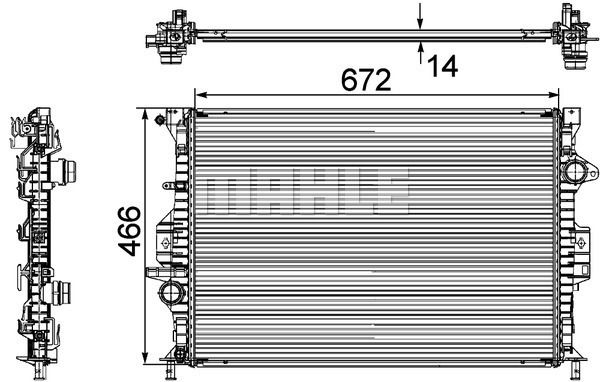 CR906000P MAHLE Радиатор, охлаждение двигателя