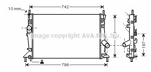 FDA2370 PRASCO Радиатор, охлаждение двигателя