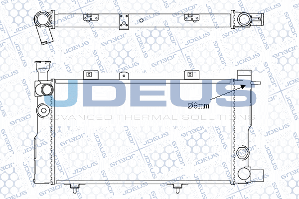 M0210241 JDEUS Радиатор, охлаждение двигателя