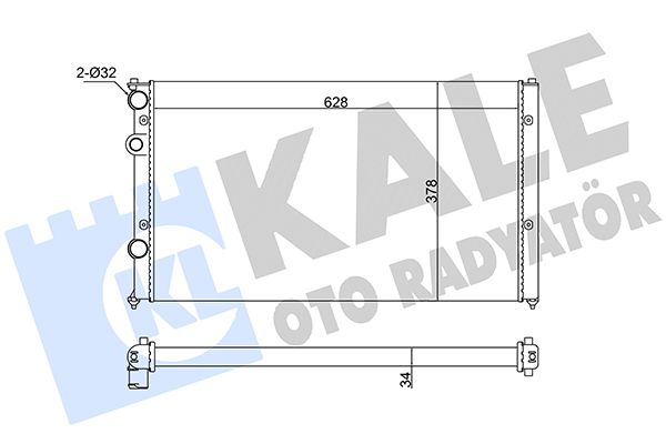 346050 KALE OTO RADYATÖR Радиатор, охлаждение двигателя