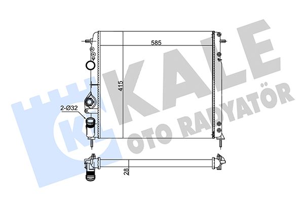 127800 KALE OTO RADYATÖR Радиатор, охлаждение двигателя