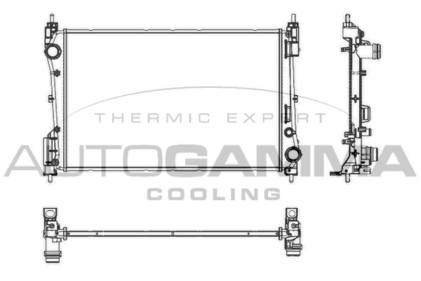 107005 AUTOGAMMA Радиатор, охлаждение двигателя