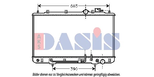 560140N AKS DASIS Радиатор, охлаждение двигателя