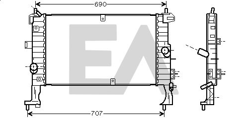 31R54116 EACLIMA Радиатор, охлаждение двигателя