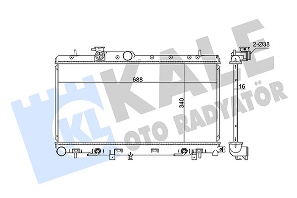 346020 KALE OTO RADYATÖR Радиатор, охлаждение двигателя