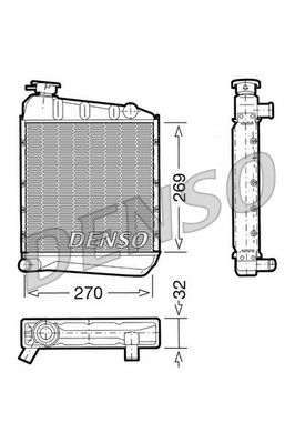 DRM24031 DENSO Радиатор, охлаждение двигателя