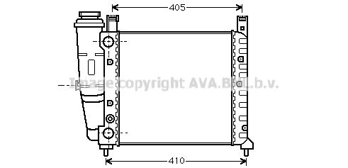 FT2077 AVA QUALITY COOLING Радиатор, охлаждение двигателя