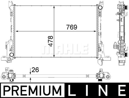 CR84000P MAHLE Радиатор, охлаждение двигателя