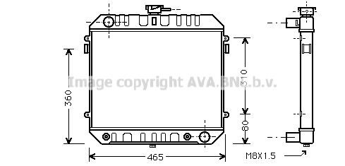 OL2109 AVA QUALITY COOLING Радиатор, охлаждение двигателя