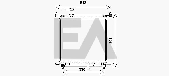 31R18155 EACLIMA Радиатор, охлаждение двигателя