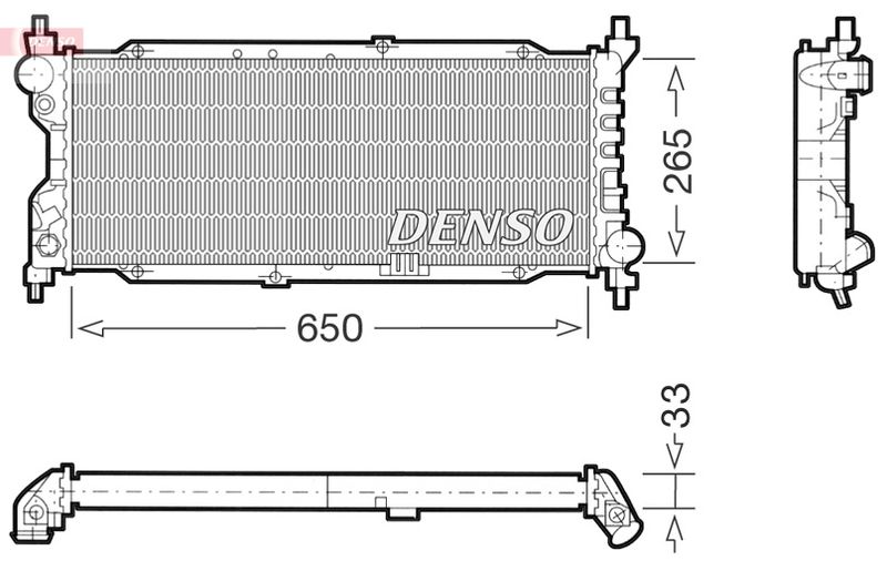 DRM20036 DENSO Радиатор, охлаждение двигателя