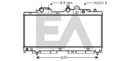 31R25027 EACLIMA Радиатор, охлаждение двигателя