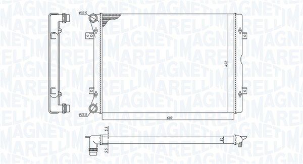 350213196100 MAGNETI MARELLI Радиатор, охлаждение двигателя