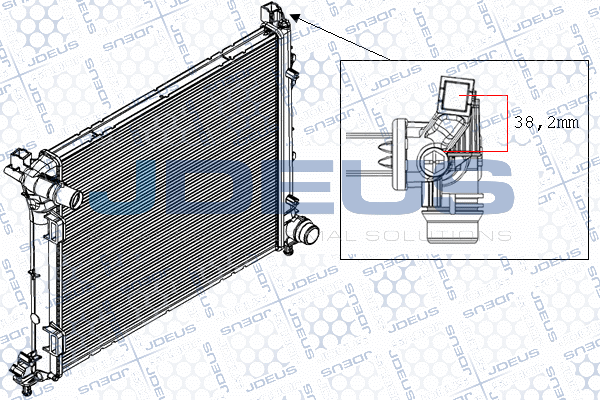RA0111230 JDEUS Радиатор, охлаждение двигателя