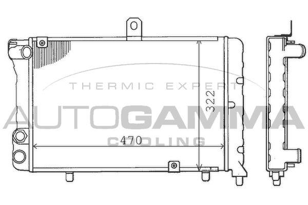 100449 AUTOGAMMA Радиатор, охлаждение двигателя