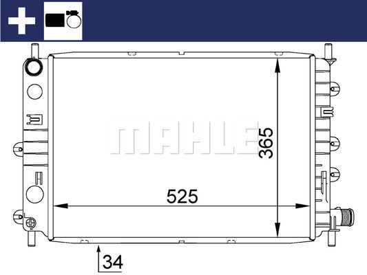 CR1142000S MAHLE Радиатор, охлаждение двигателя