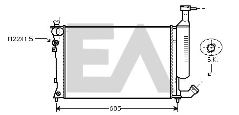 31R10094 EACLIMA Радиатор, охлаждение двигателя