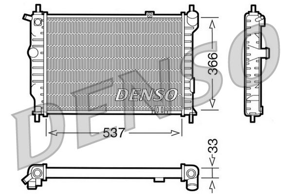 DRM20010 DENSO Радиатор, охлаждение двигателя