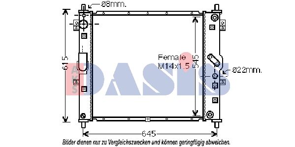 510102N AKS DASIS Радиатор, охлаждение двигателя