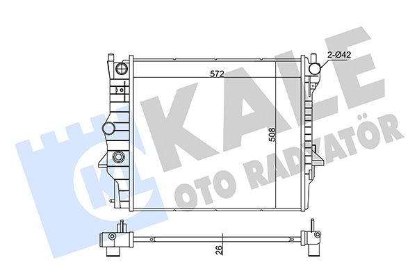 345945 KALE OTO RADYATÖR Радиатор, охлаждение двигателя