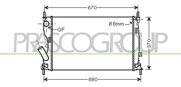 FD340R005 PRASCO Радиатор, охлаждение двигателя