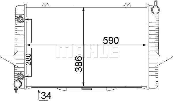 CR1544000S MAHLE Радиатор, охлаждение двигателя