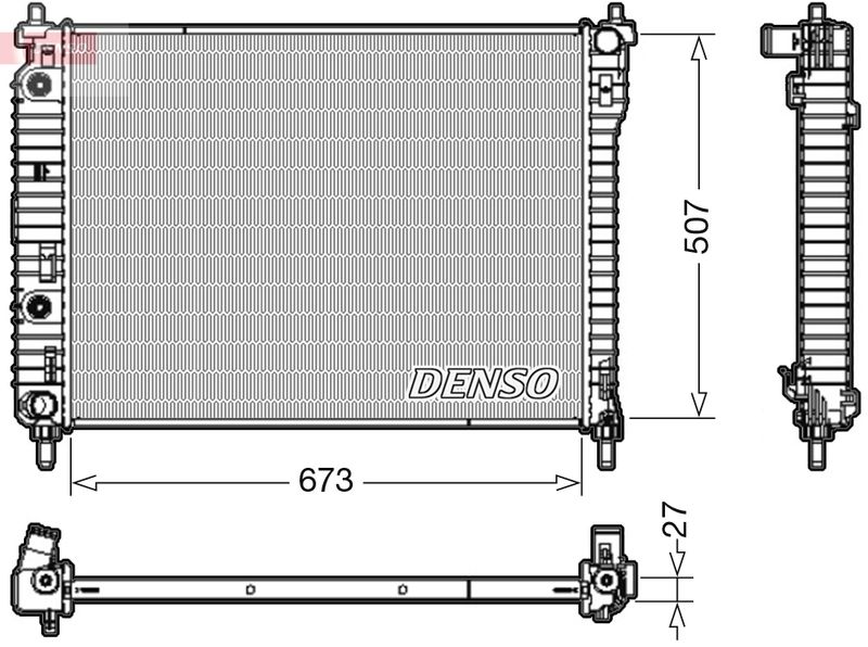 DRM20008 DENSO Радиатор, охлаждение двигателя