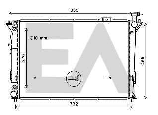 31R28100 EACLIMA Радиатор, охлаждение двигателя