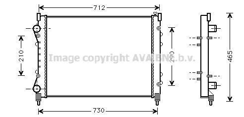 RTA2233 AVA QUALITY COOLING Радиатор, охлаждение двигателя