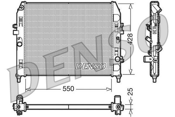 DRM44008 DENSO Радиатор, охлаждение двигателя